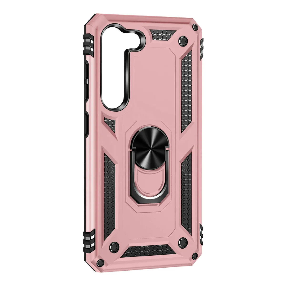 Avizar Rose Coque Pour Samsung Galaxy S23 Rigide Bague Support Champagne