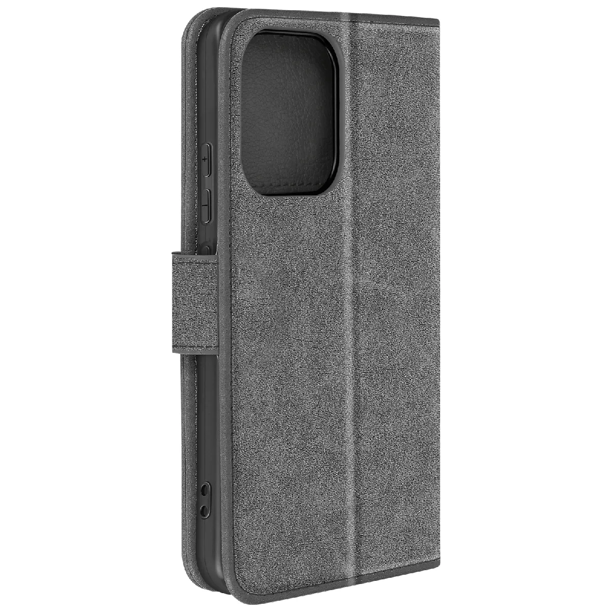 Avizar Gris Étui Pour Xiaomi Redmi Note 13 4G Portefeuille Et Support Vidéo