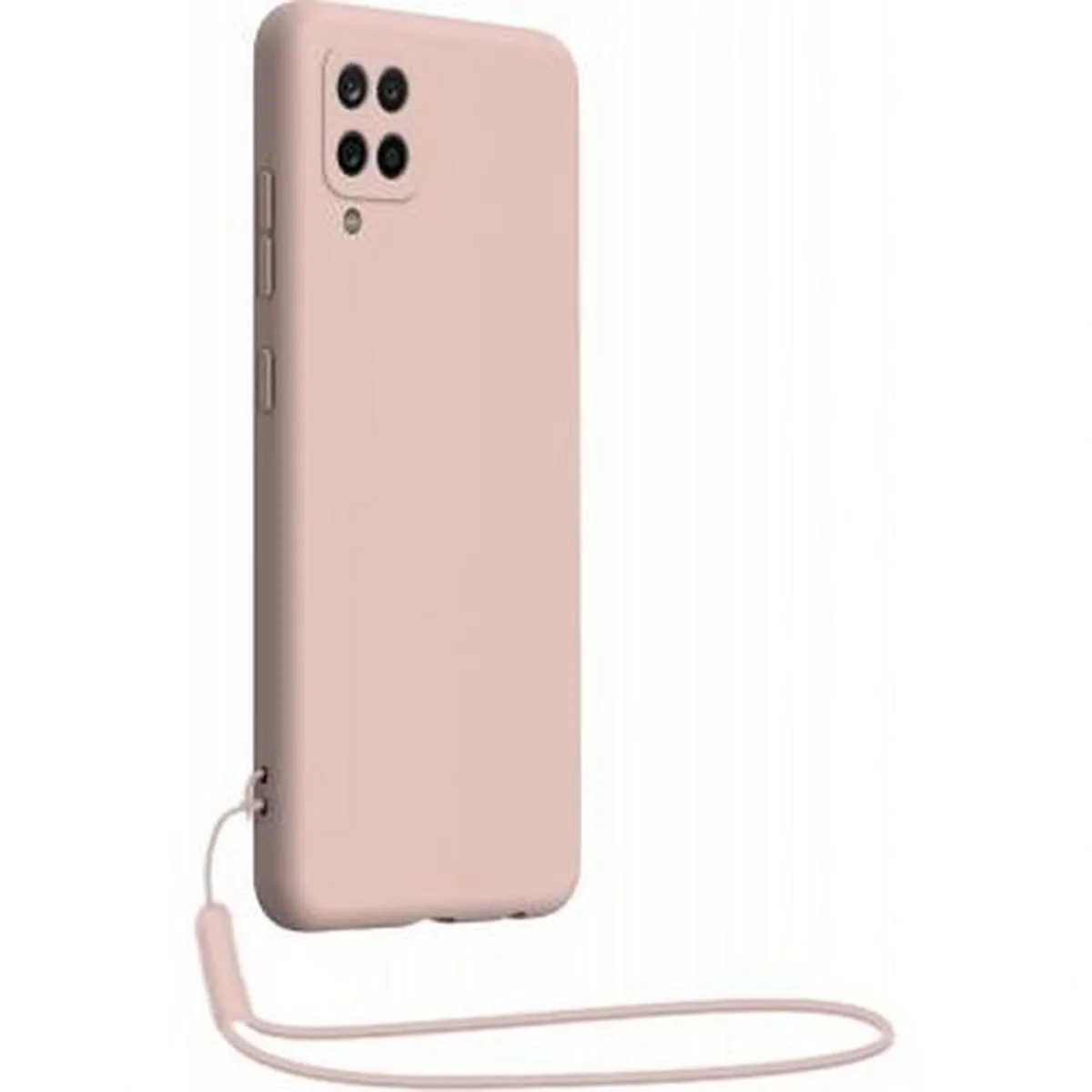 Bigben Rose Connected Coque Pour Samsung Galaxy A12 En Silicone Avec Dragonne Assortie