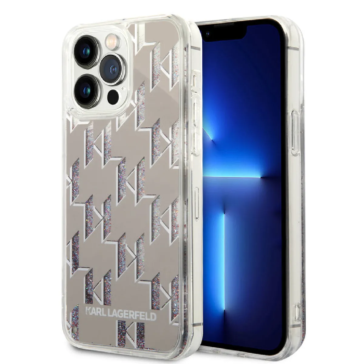 KARL LAGERFELD  Coque en TPU pour iPhone 14 Pro Max - Argent