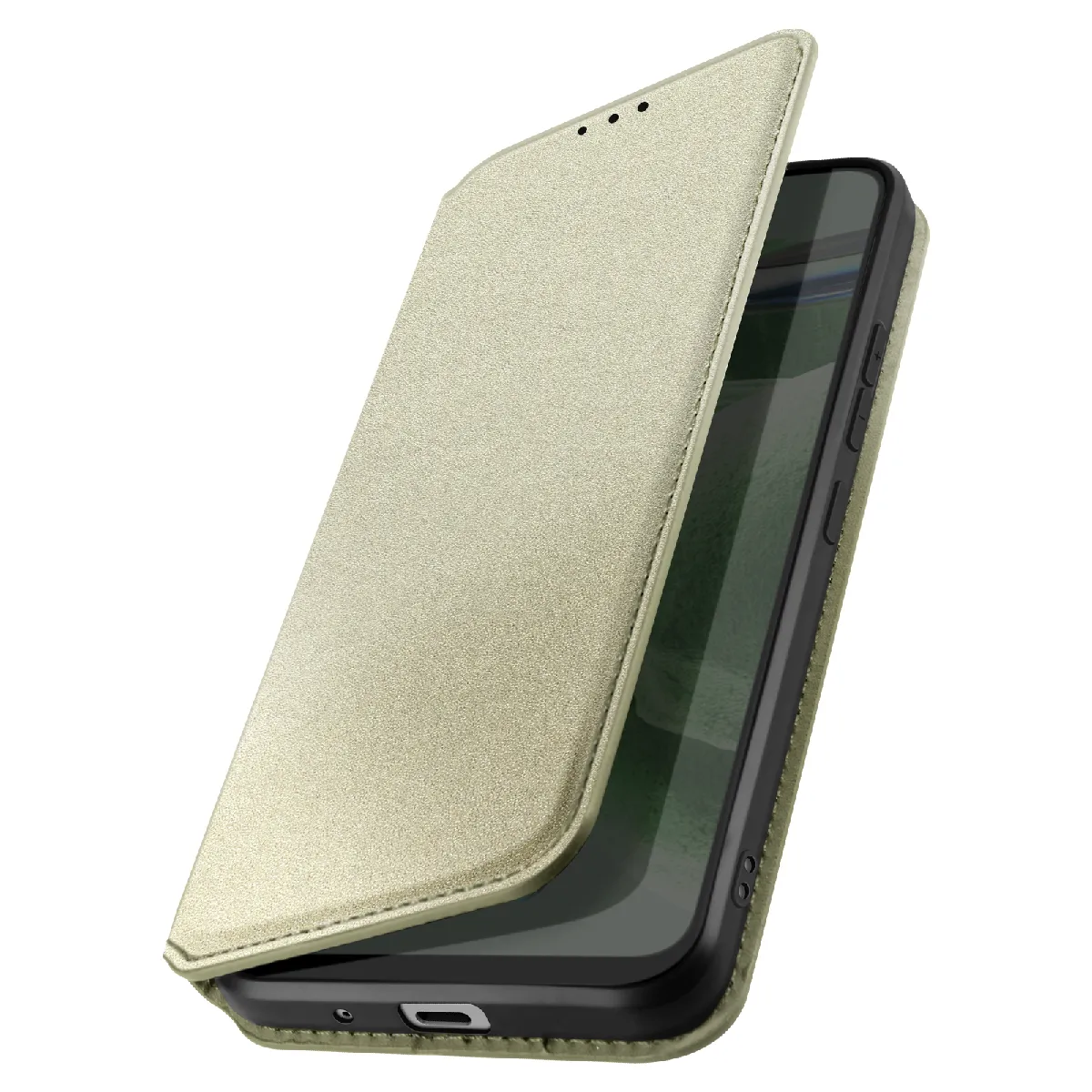 Avizar Doré Étui Pour Iphone 13 Pro Max Porte-Carte Support Vidéo Clapet Magnétique E