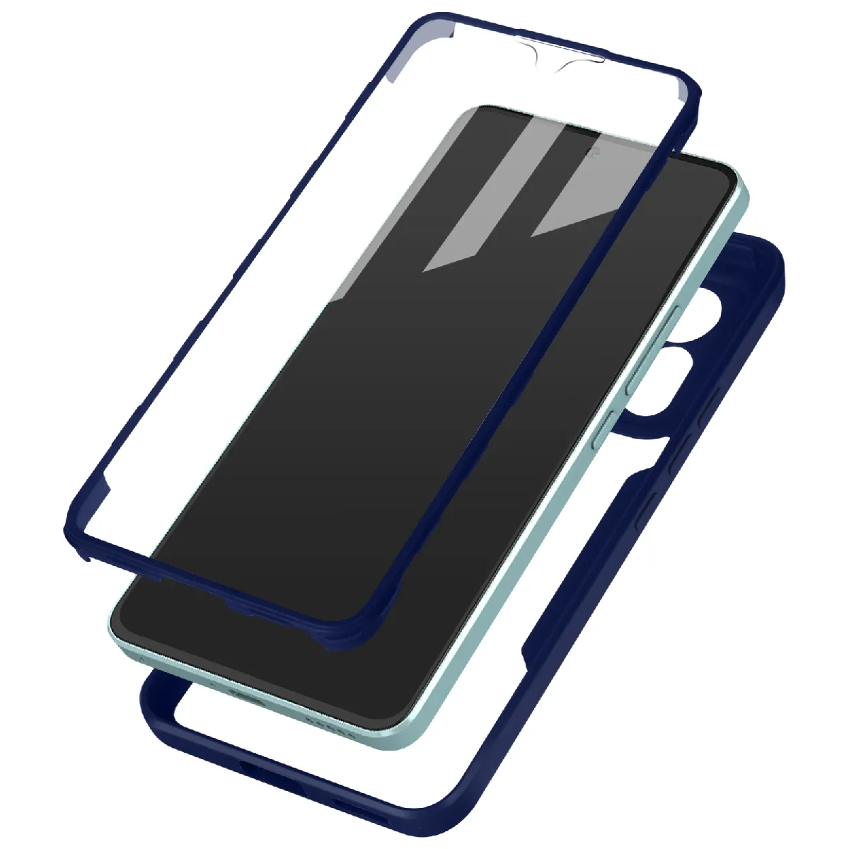 Avizar Bleu Coque Intégrale Pour Xiaomi 12 Lite Antichoc Dos Rigide Contour En Silicone