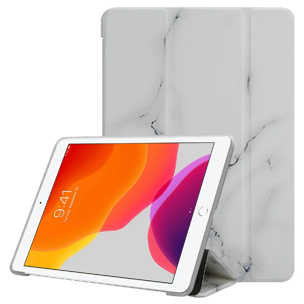 Cadorabo Housse tablette effet marbre pour Apple iPad Pro - 10,5 pouces - blanc