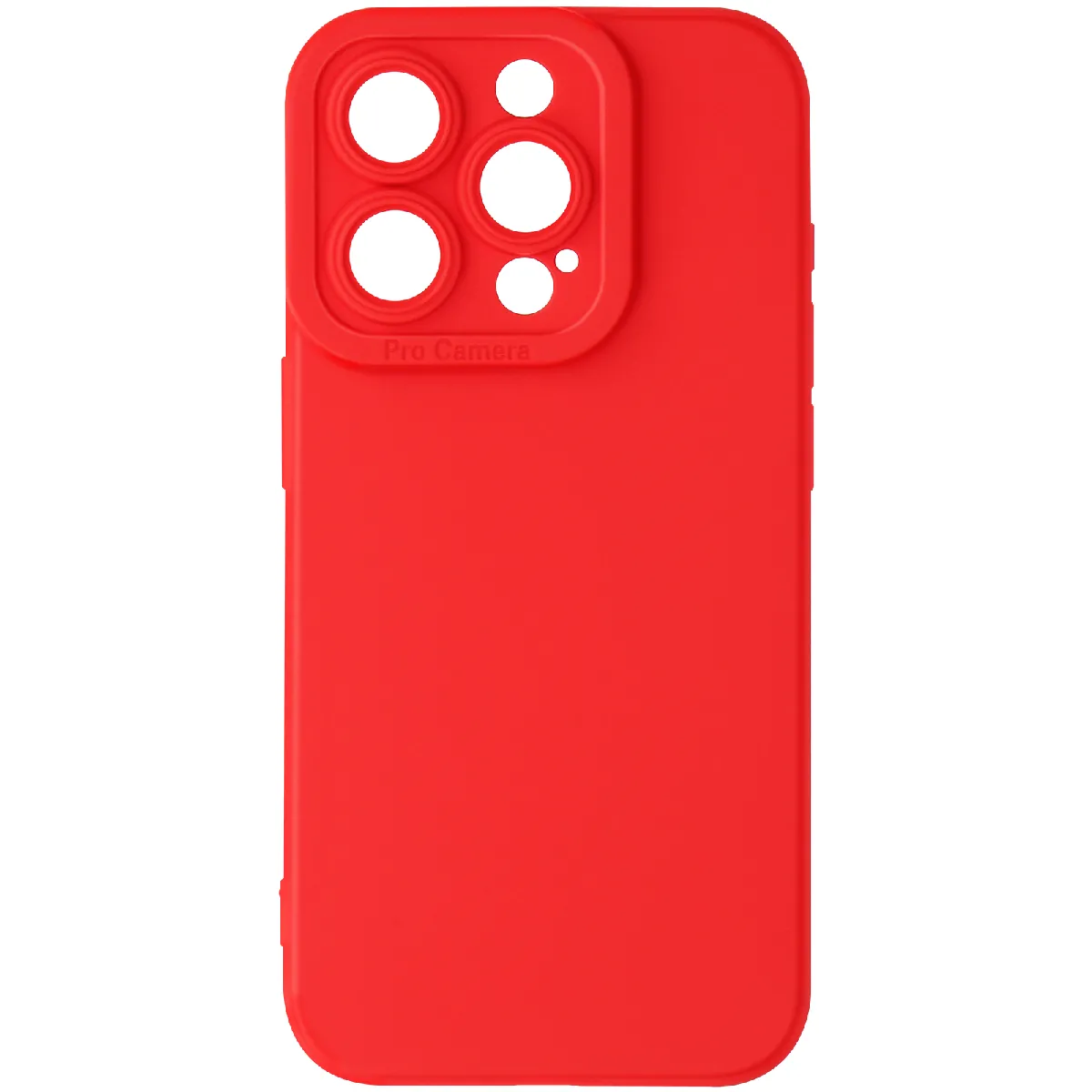 Avizar Rouge Coque Pour Iphone 15 Pro Silicone Mat Protection Caméra
