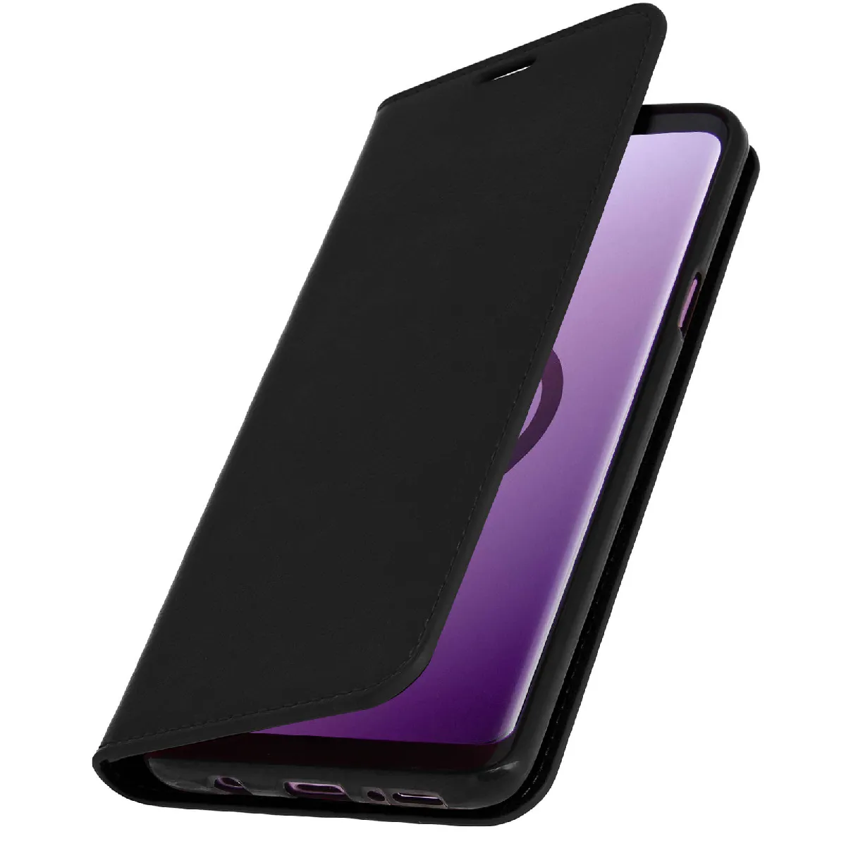 Avizar Noir Étui Pour Samsung Galaxy S9 Plus Housse Cuir Portefeuille Fonction Support
