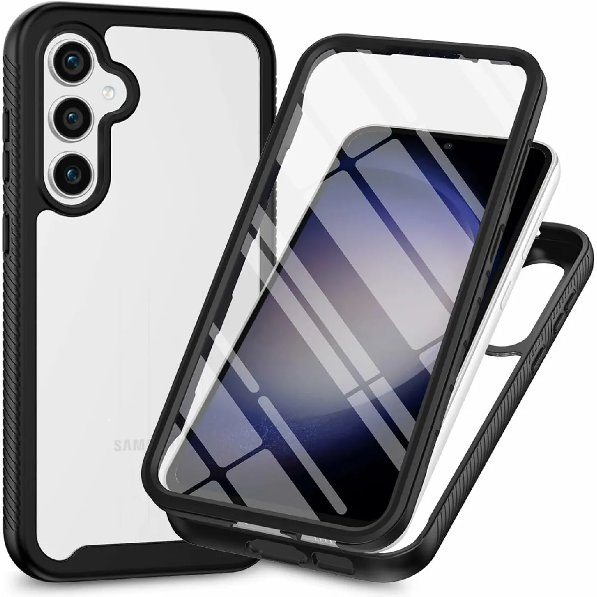 Xeptio Noir Coque Intégrale 360° Samsung Galaxy A55 5G