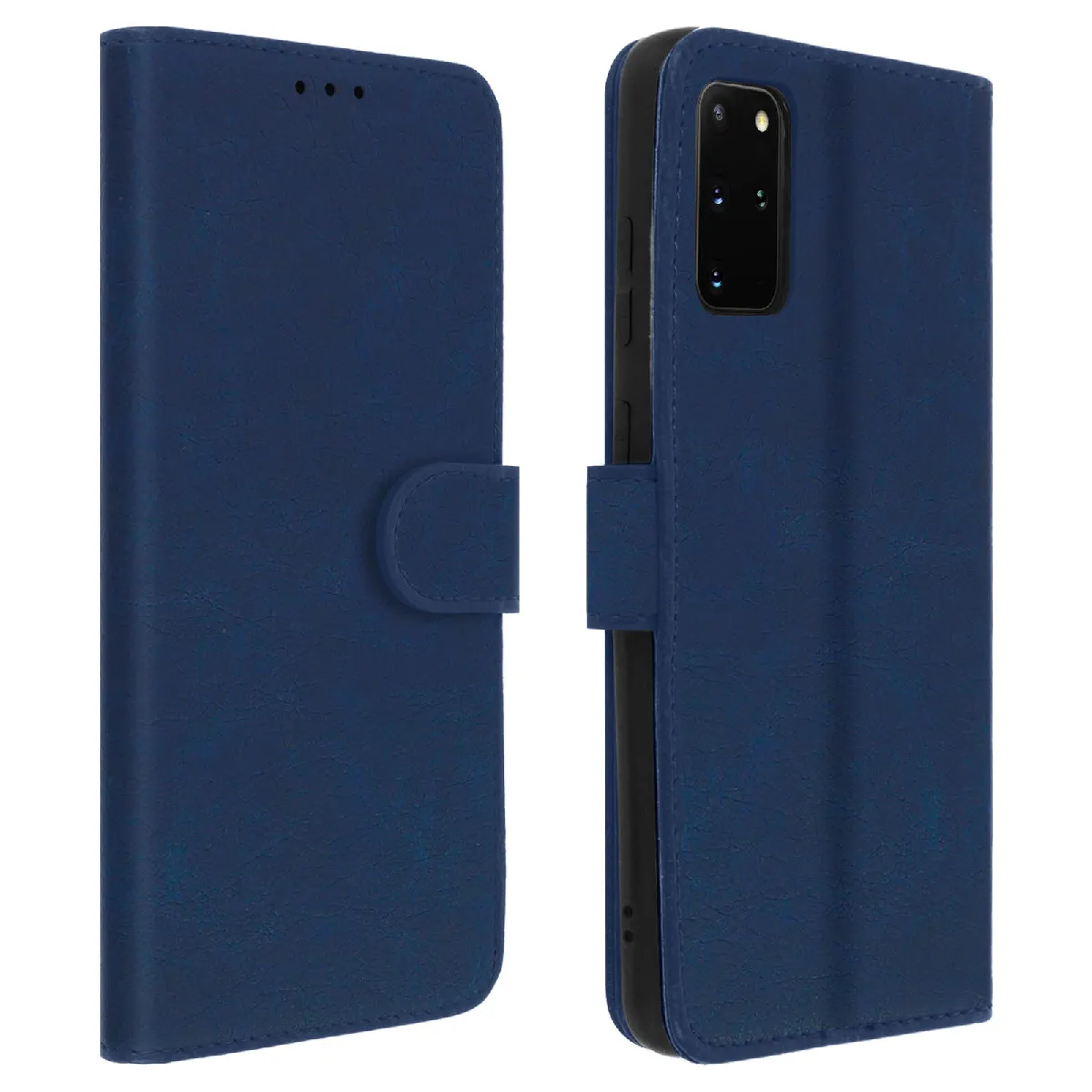 Avizar Bleu Étui Pour Samsung Galaxy S20 Plus Housse Intégrale Porte-Carte Fonction Support