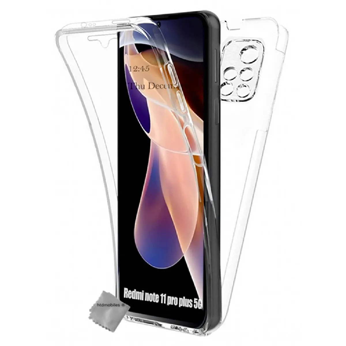 Htdmobiles - Coque Intégrale 360 pour Xiaomi Redmi Note 11 Pro+ 5G - Silicone - Transparent - Image 2
