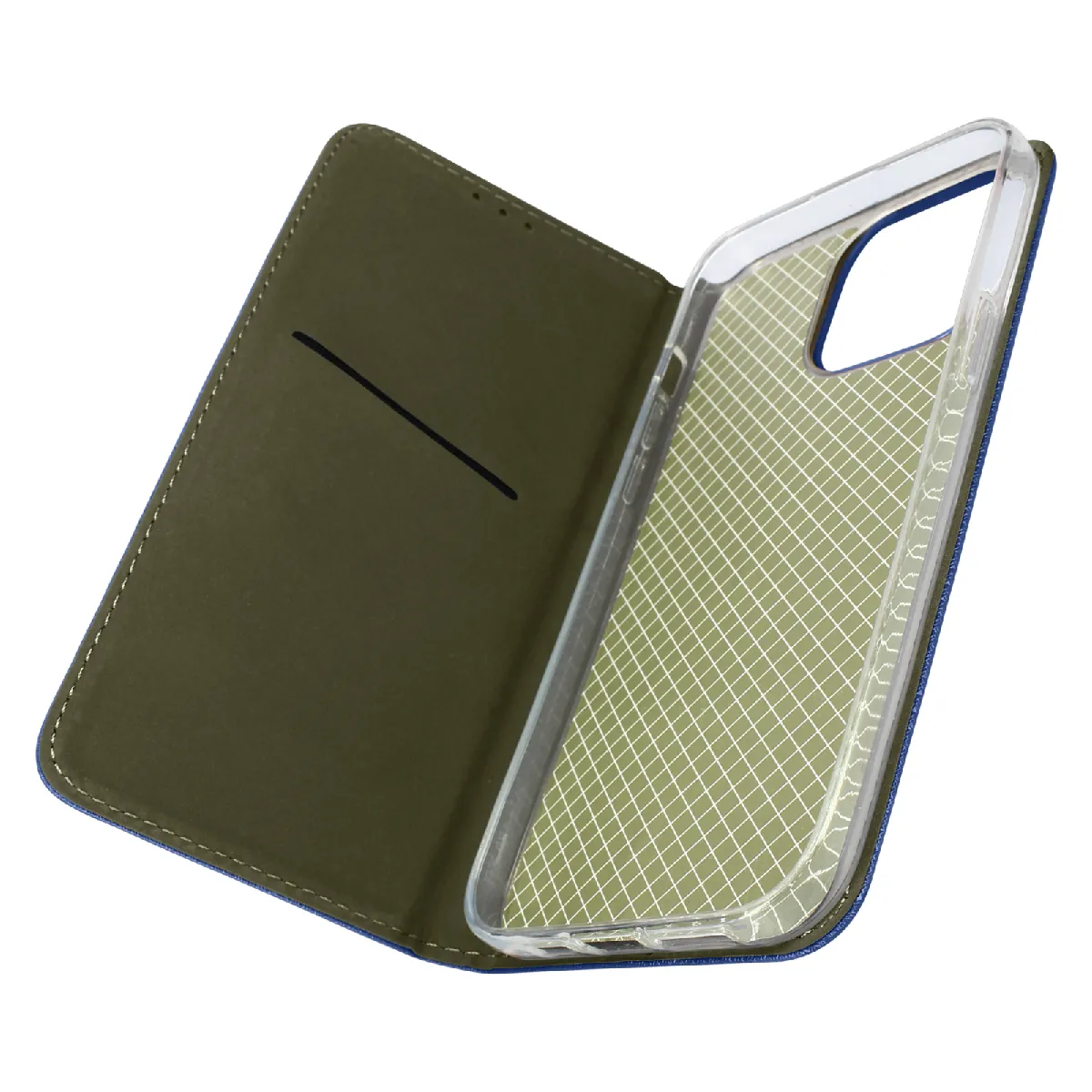 Avizar Bleu Étui Iphone 14 Pro Clapet Magnétique Porte-Carte Fonction Support Nuit