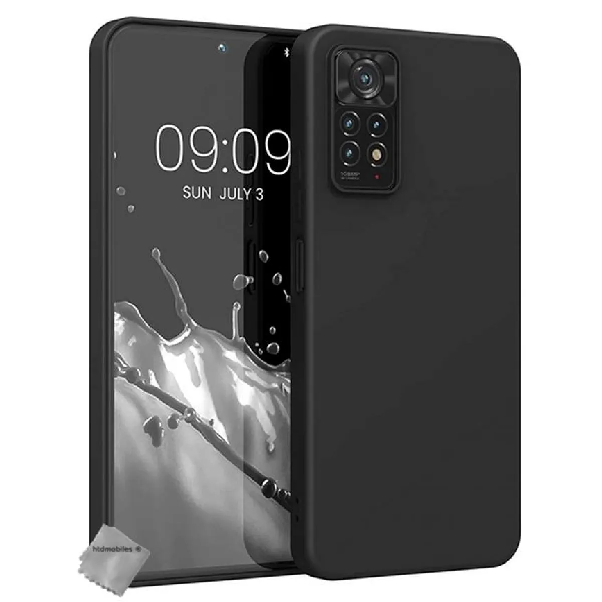 Htdmobiles Noir Coque En Silicone Xiaomi Redmi Note 11 Pro 4G / 5G