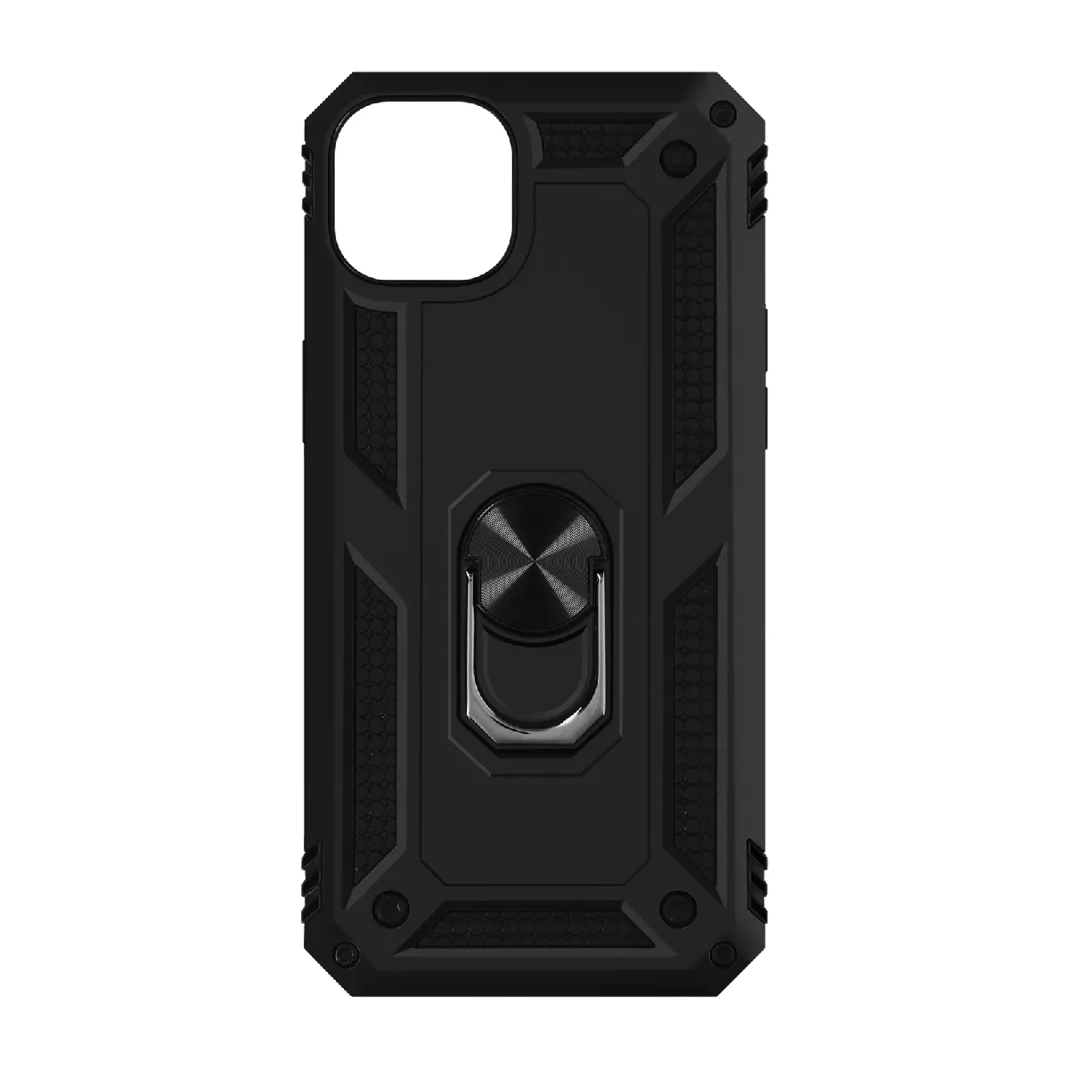 Avizar Noir Coque Pour Iphone 14 Hybride Antichoc Bague De Maintien Support Vidéo