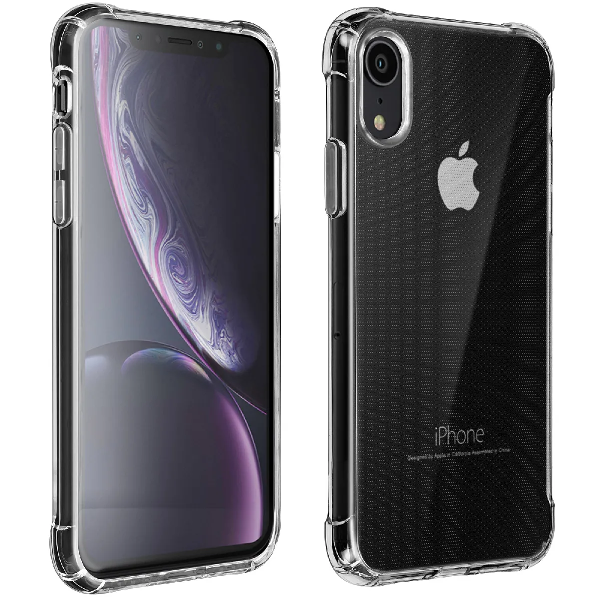 Avizar Coque Apple Iphone Xr Flexible Antichoc Coins Bumper Transparent