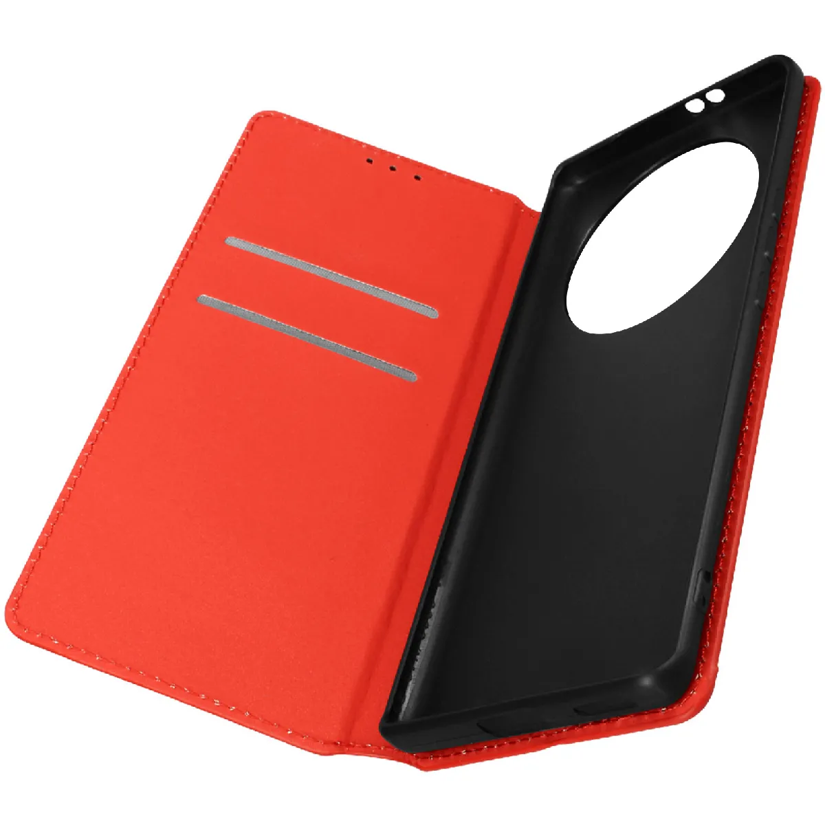 Avizar Rouge Housse Pour Honor Magic 5 Lite 5G Clapet Porte-Carte Support Vidéo