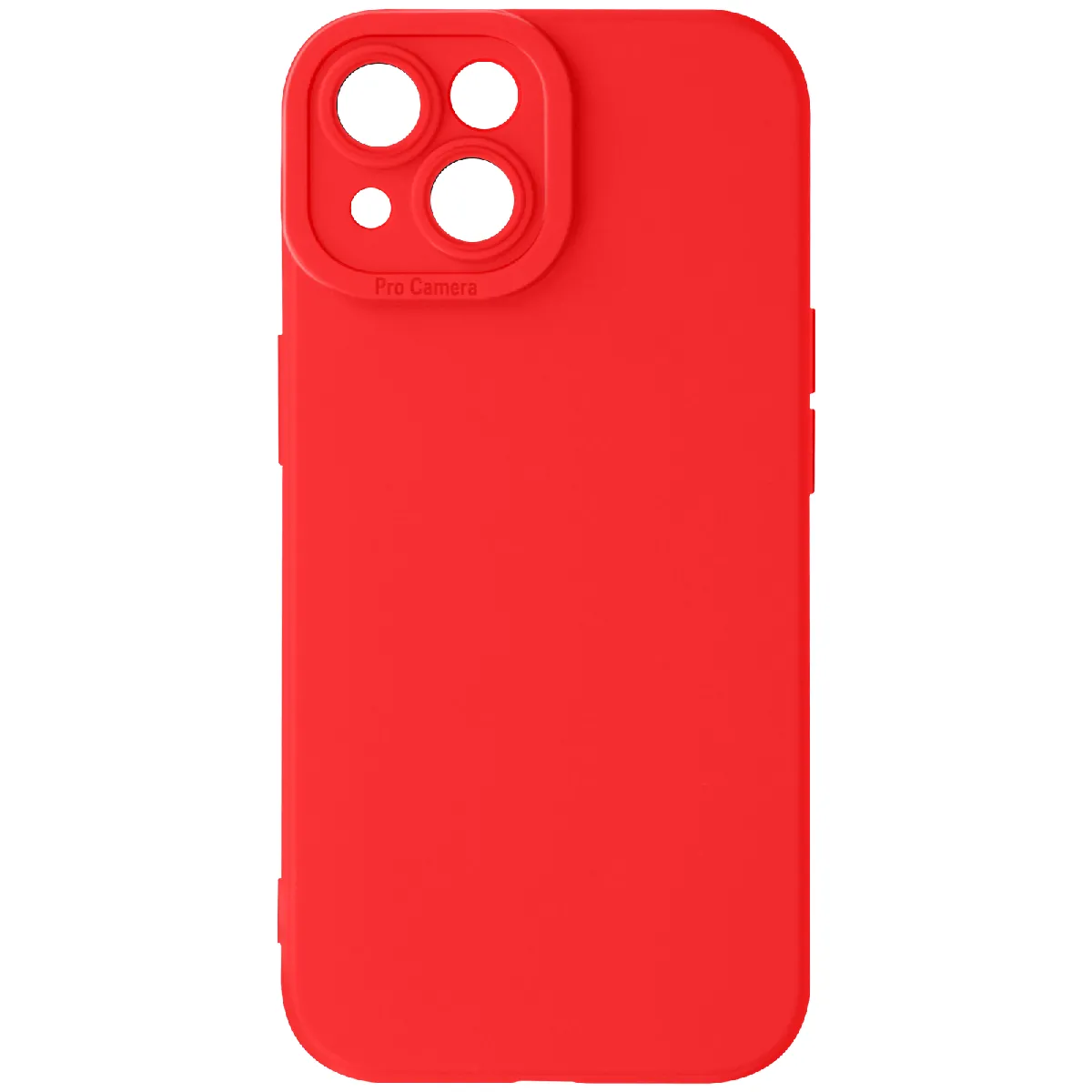 Avizar Rouge Coque Pour Iphone 13 Silicone Mat Protection Caméra