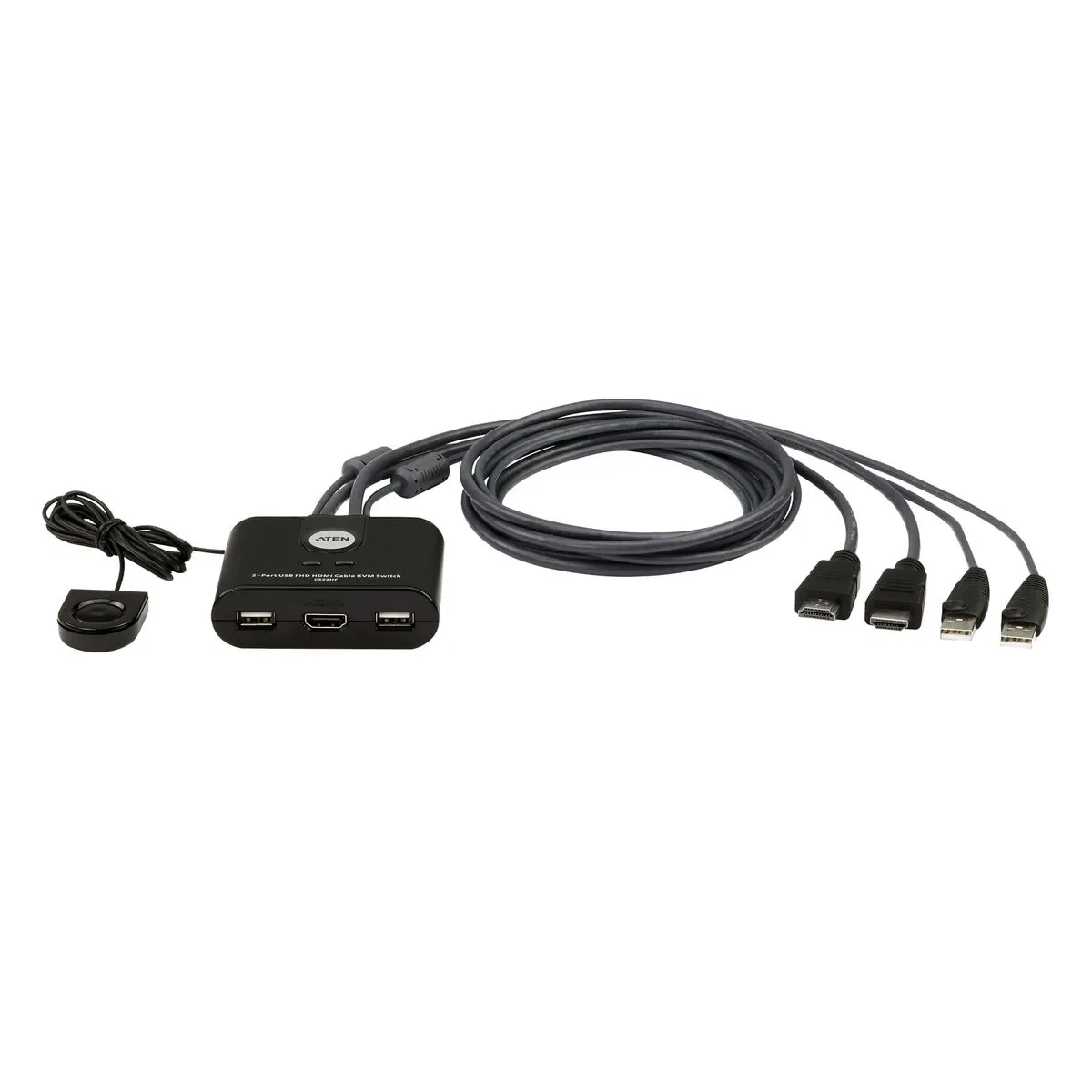Aten Technology Aten Cs22hf - Commutateur Écran-Clavier-Souris/Usb - 2 X Kvm / Usb - 1 Utilisateur Local - De Bureau - Image 3