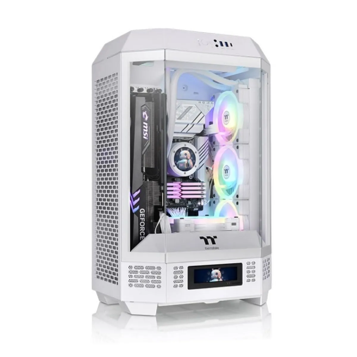 Non Communiqué Blanc Boîtier Pc Thermaltake The Tower 300 Snow Mini Tour Format Micro Atx 3 Baies I - Image 3
