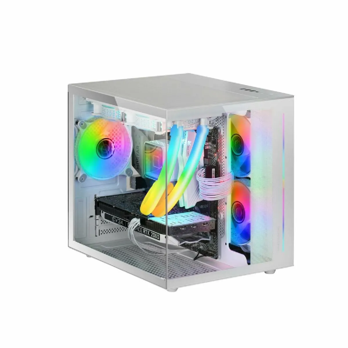 Mars Gaming MC-View mATX Tempered Glass White
