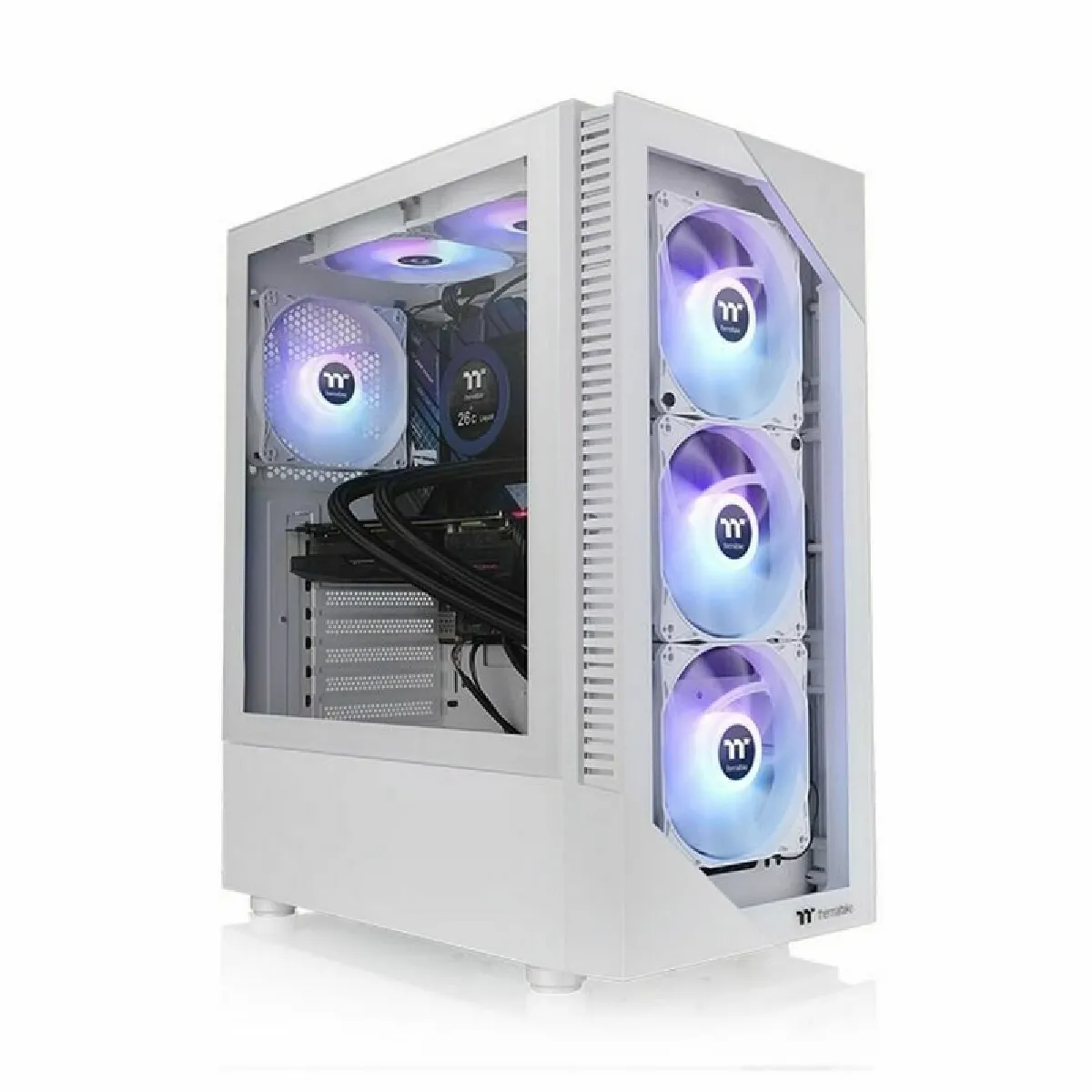 Thermaltake - View 200 TG ARGB - Boîtier PC Moyen Tour - ATX - Blanc - Image 3