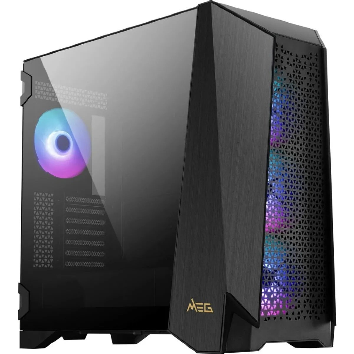 Msi Noir Boîtier Pc Gaming Meg Prospect 700R Moyen Tour Argb Avec Panneau Latéral Verre Trempé - Image 3