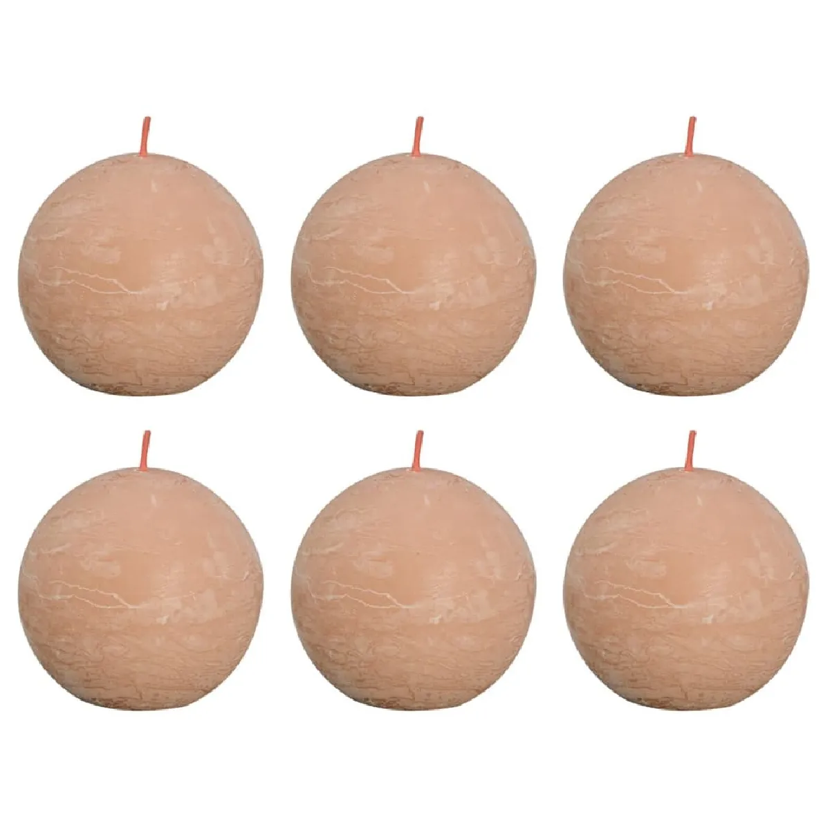 Bolsius Rose Bougies Boule Shine Brumeux