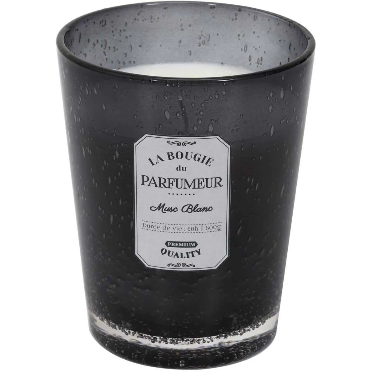 Non Communiqué Blanc The Home Deco Factory - Bougies Parfumée Senteur Musc Bulle 13 Cm - Image 3