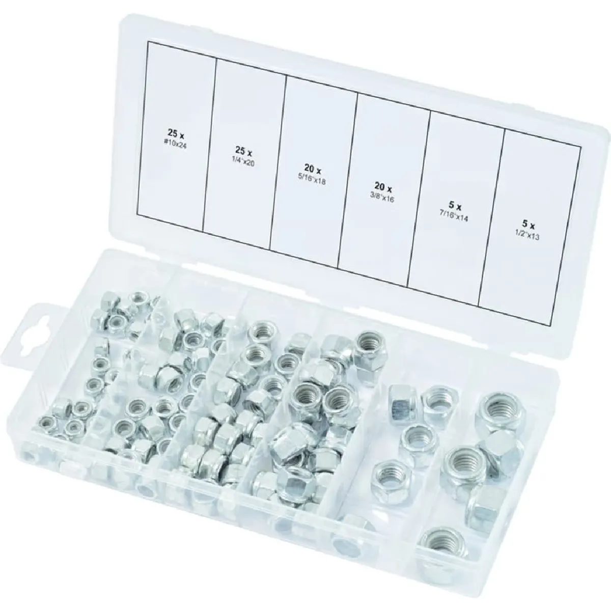 Ks Tools Assortiment D'écrous Autobloquants Unc 100 Pcs - Image 3