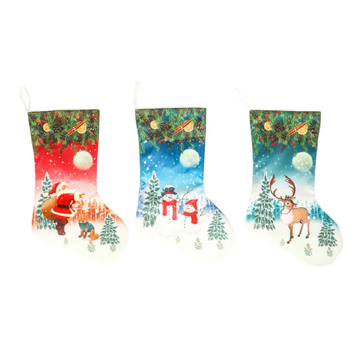 Chaussette de Noël flanelle