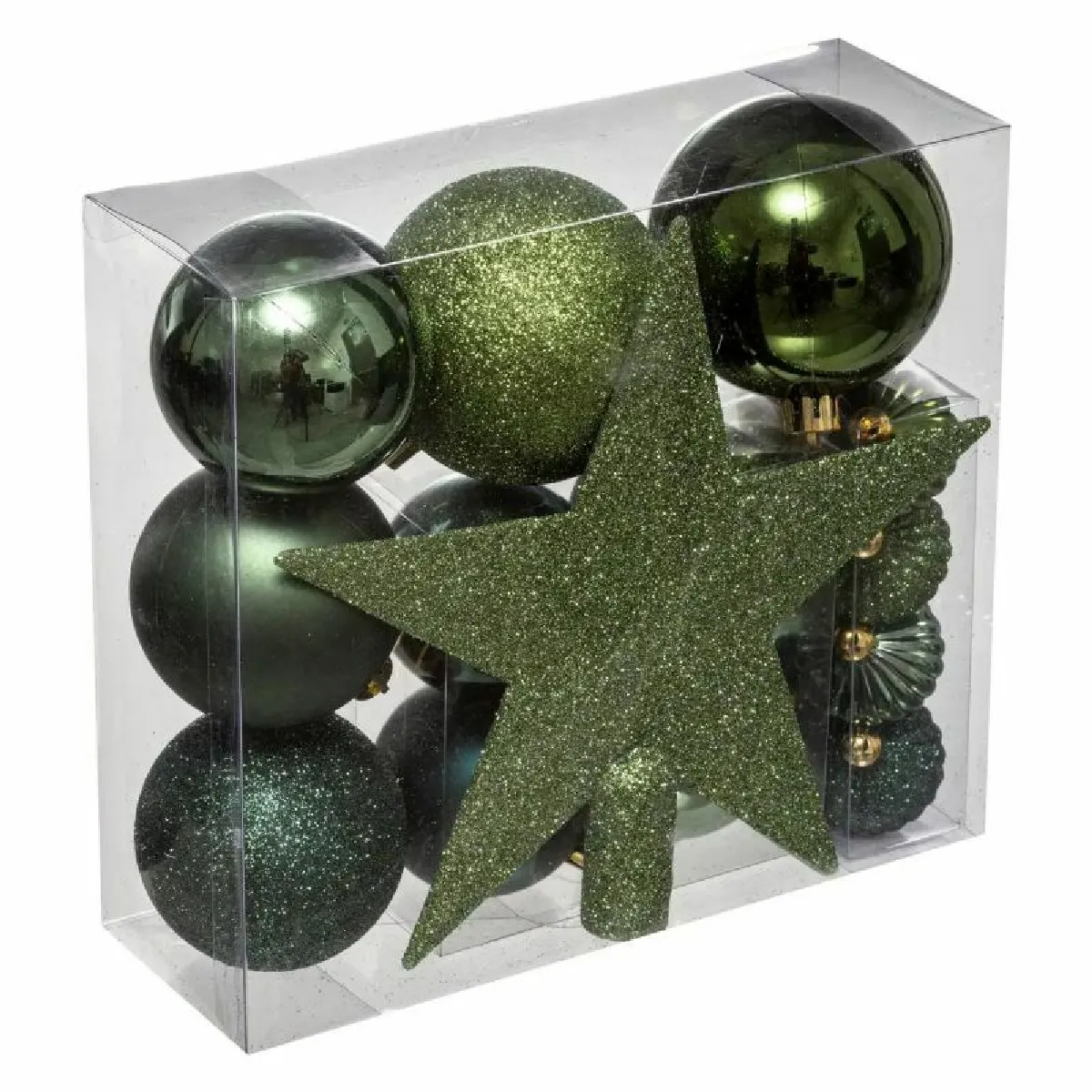 Atmosphera Lot De 18 Boules De Noël Olive - Image 3