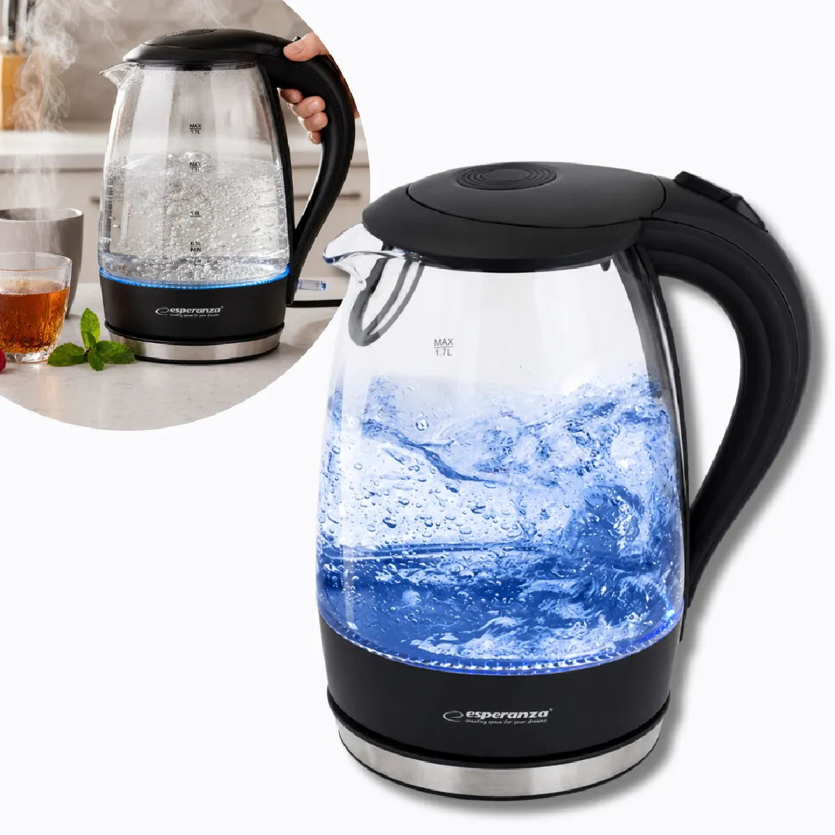 Esperanza Noir Ekk011k Bouilloire Électrique Salto Angel 1,7 L Ekk011k - - Image 2