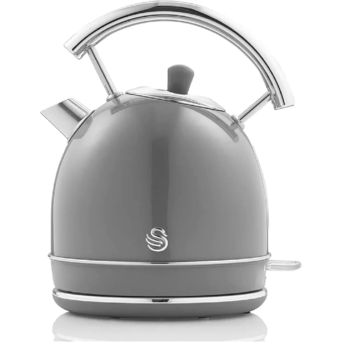 Non Communiqué Gris Retro Bouilloire, 1,8 L, Acier Inoxydable Sans Bpa, Résistance Cachée, Sans Fil Swan Sk14630grneu - Image 3