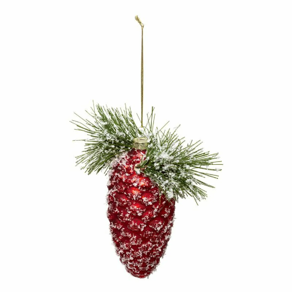 Générique Rouge Boule De Noël Pomme De Pin Soir