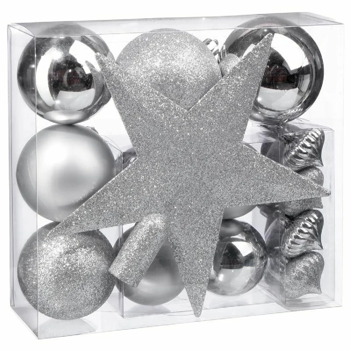 Atmosphera Lot De 18 Boules De Noël Argentées - Image 4