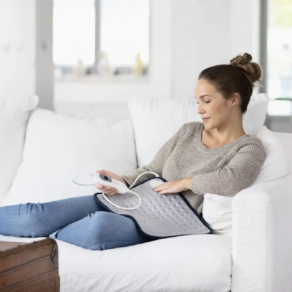 Medisana Blanc Coussin Chauffant Hp 405