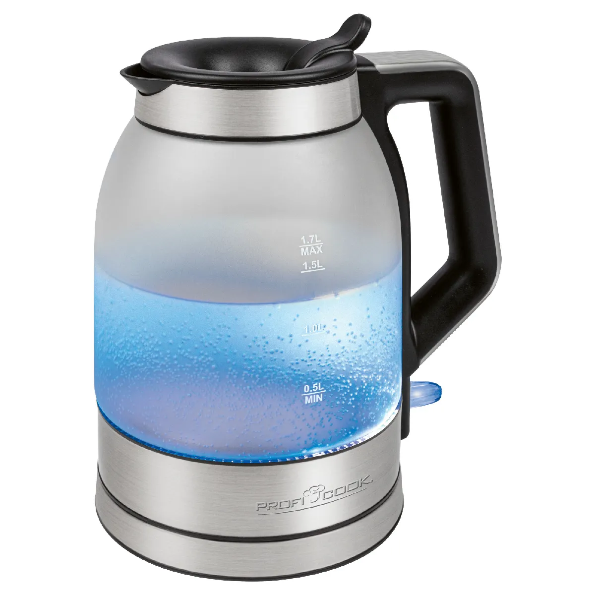 Proficook Gris Acier Bouilloire En Verre 1,7L 2200W Pc-Wks 1215 - Neuf - Image 4