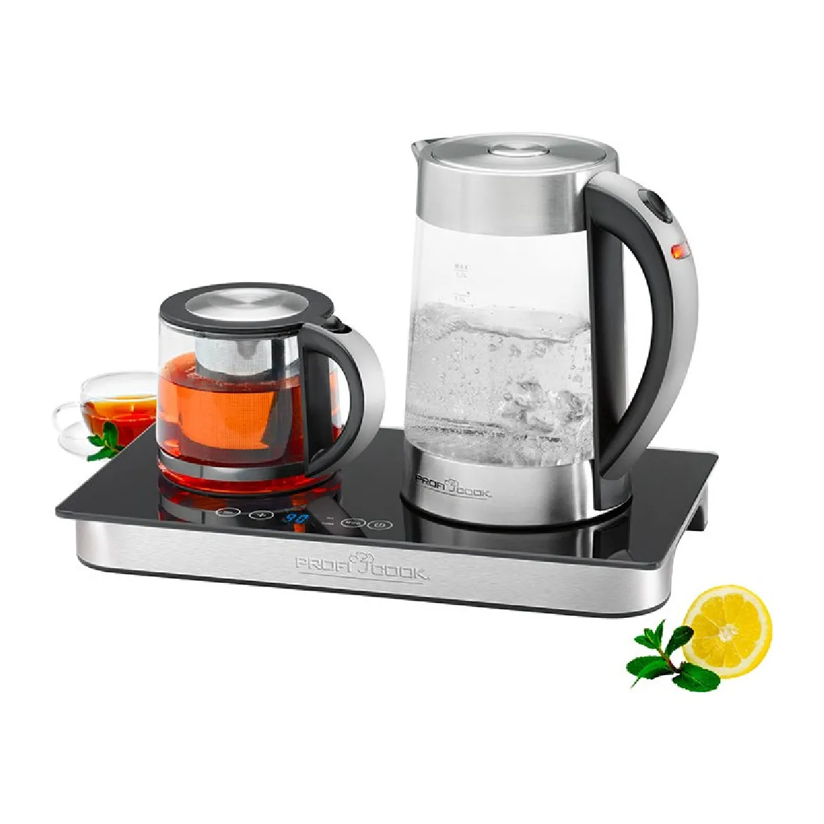 Proficook Station De Thé Et Café Avec Bouilloire Et Cafetière/Théière Tks-1056