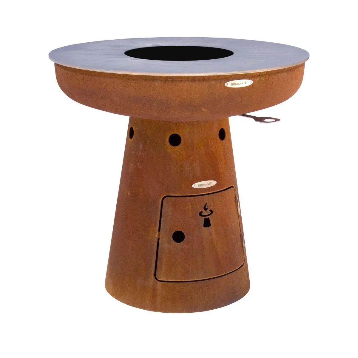 REMUNDI  brasero rond - Rouille