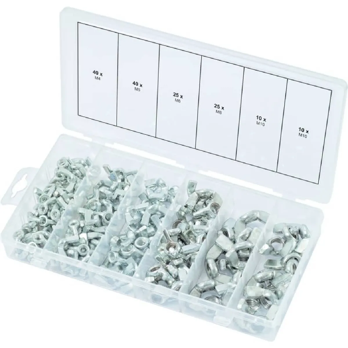 Non Communiqué Ks Tools Assortiment D'écrous À Oreilles 150 Pcs M4-M10 - Image 3