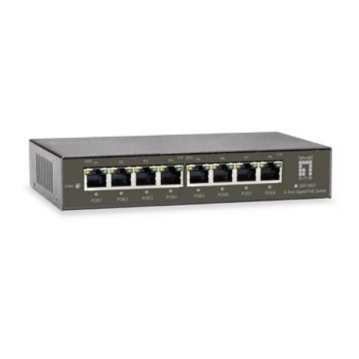 Non Communiqué Noir Levelone Gep-0823 Commutateur Réseau Gigabit Ethernet (10/100/1000) Connexion Ethernet, Supportant L'alimentation Via Ce Port (Poe) - Image 4