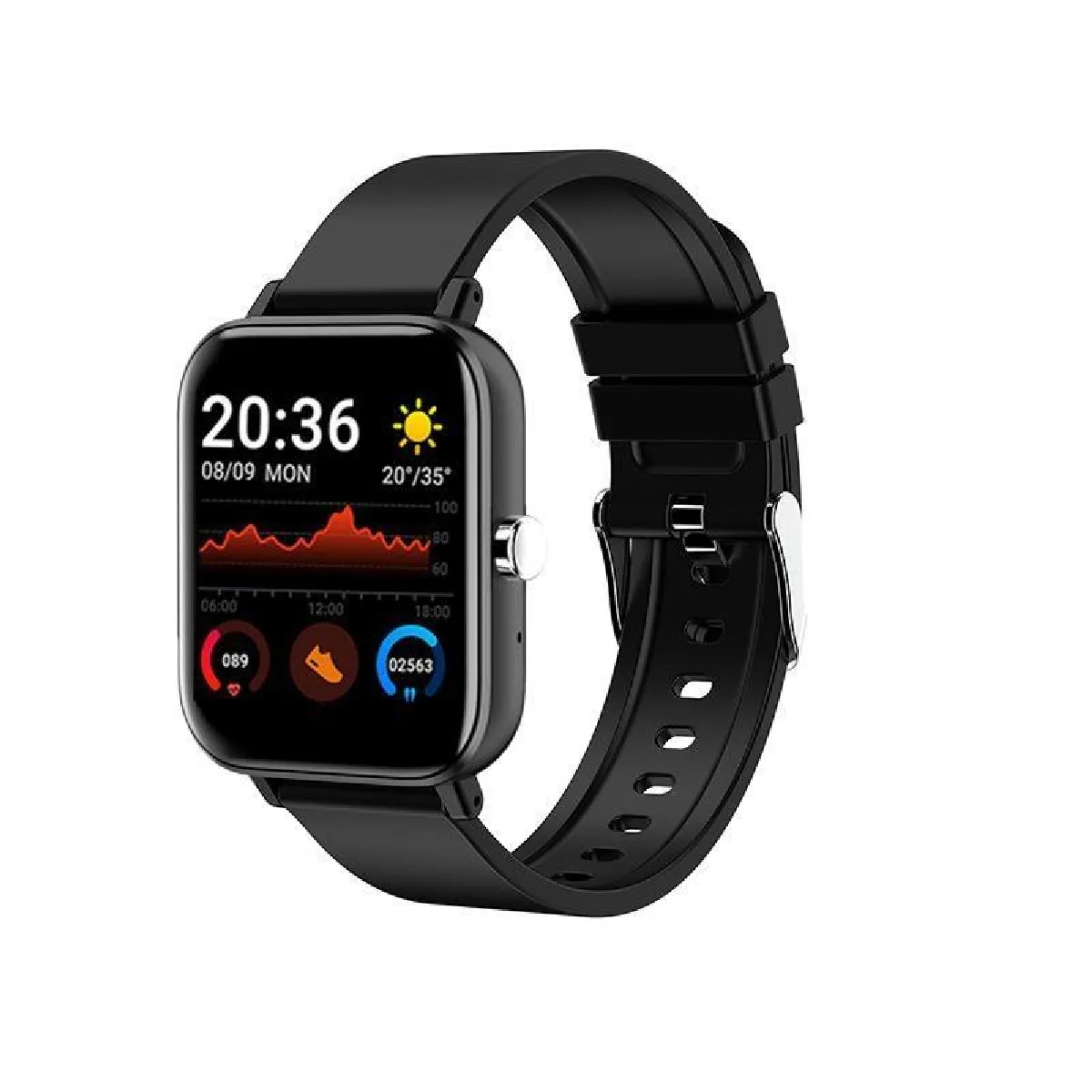 Yonis Montre connectée avec appels Bluetooth - 1,69? - Graphite Yonis Montre connectée avec appels Bluetooth - 1,69? - Graphite
