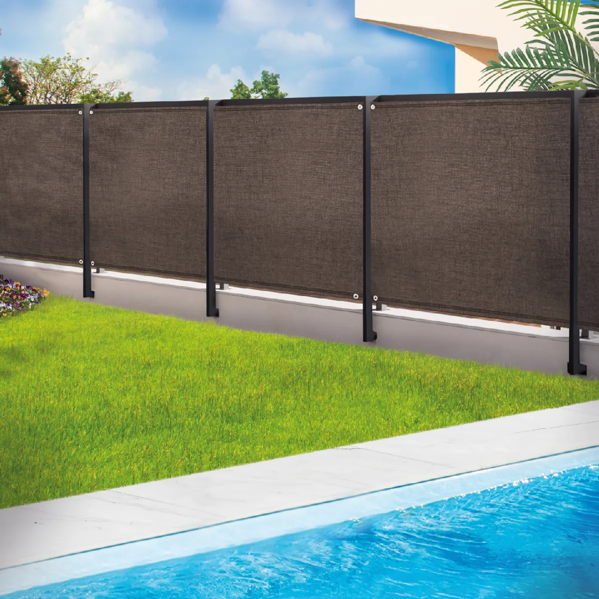 Brise Vue Feuillage 1,8x10 M - 160 G/m² - Occultant - Œillets Tous Les Mètres - Protection Jardin Et Balcon
