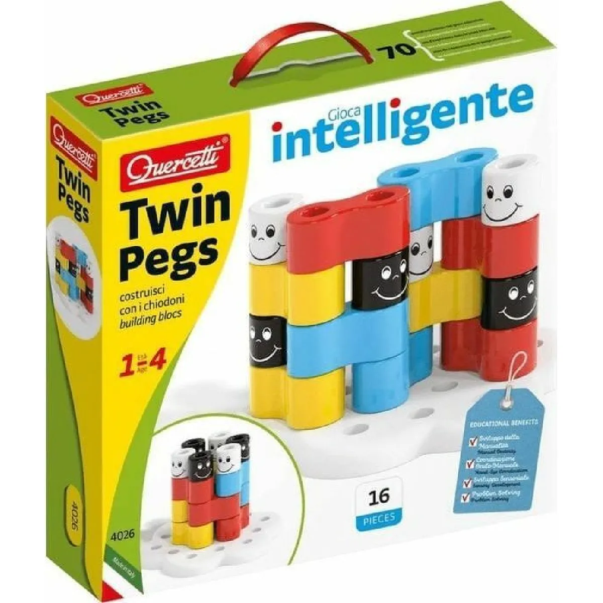 Quercetti Twin Pegs Merchandising Ufficiale
