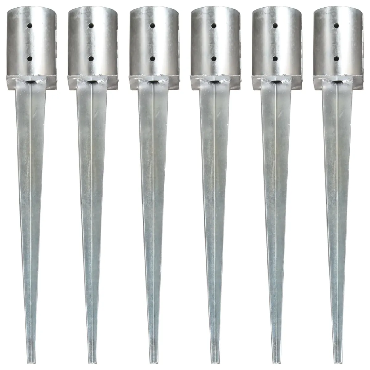 vidaXL Piquets au sol 6 pcs 10x76 cm
