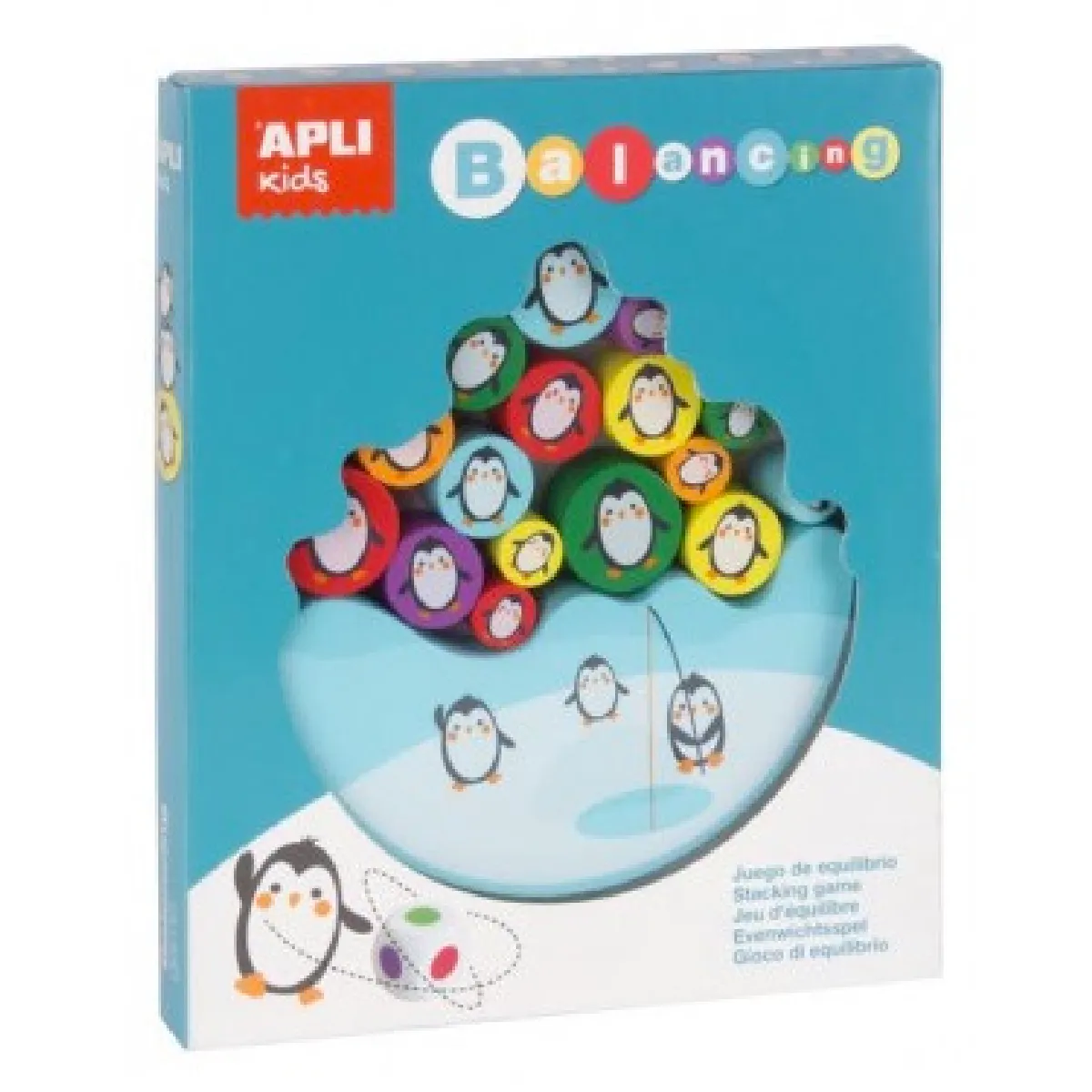 Apli Puzzle d’équilibre pingouins en bois