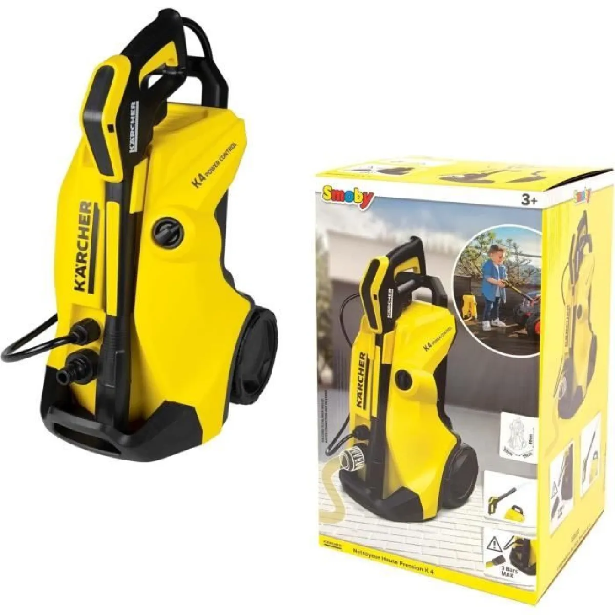 Smoby Nettoyeur Haute Pression Karcher 4K Jaune pour garçon - vue 5