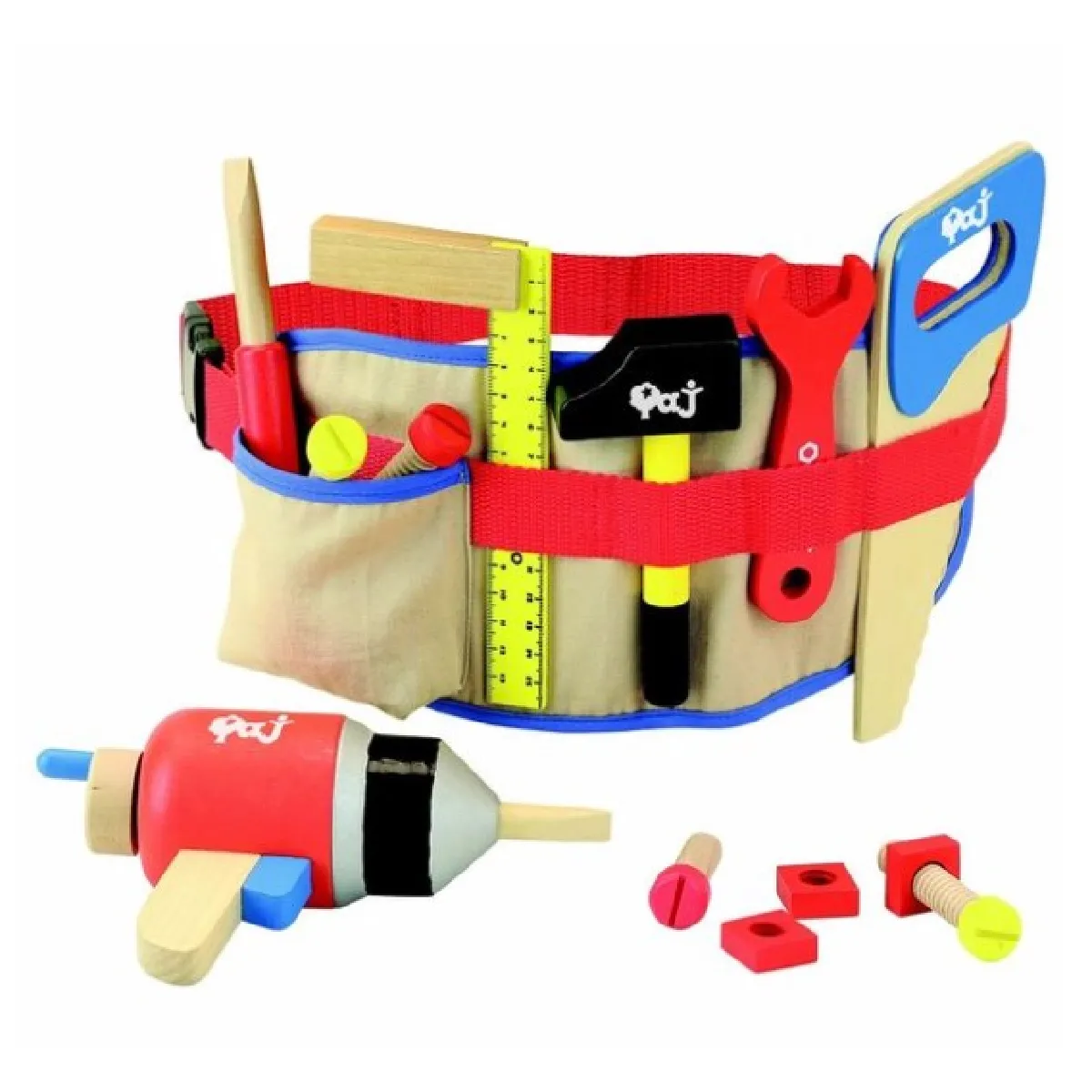 JEUJURA  Ceinture d'Outils en Bois pour Enfant