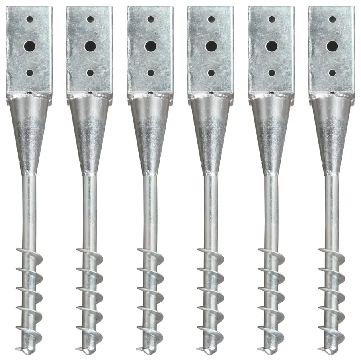 vidaXL Piquets au sol 6 pcs 7x7x56 cm - vue 2