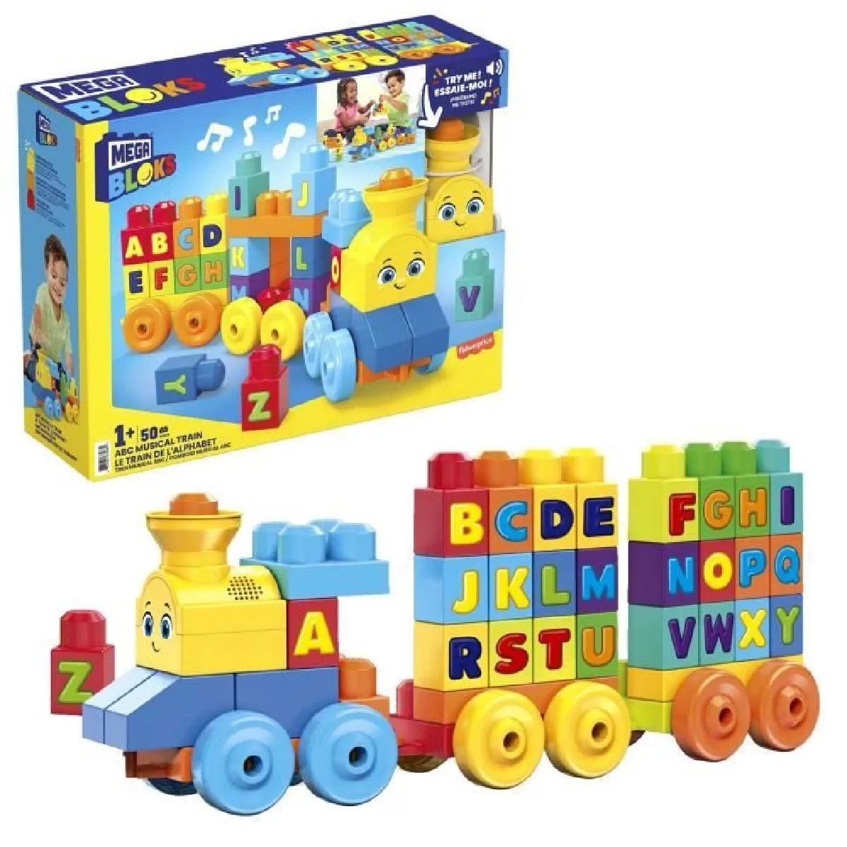 Mattel Multicolore Jeux De Construction Mb Le Train De L Alphabet France - Image 3