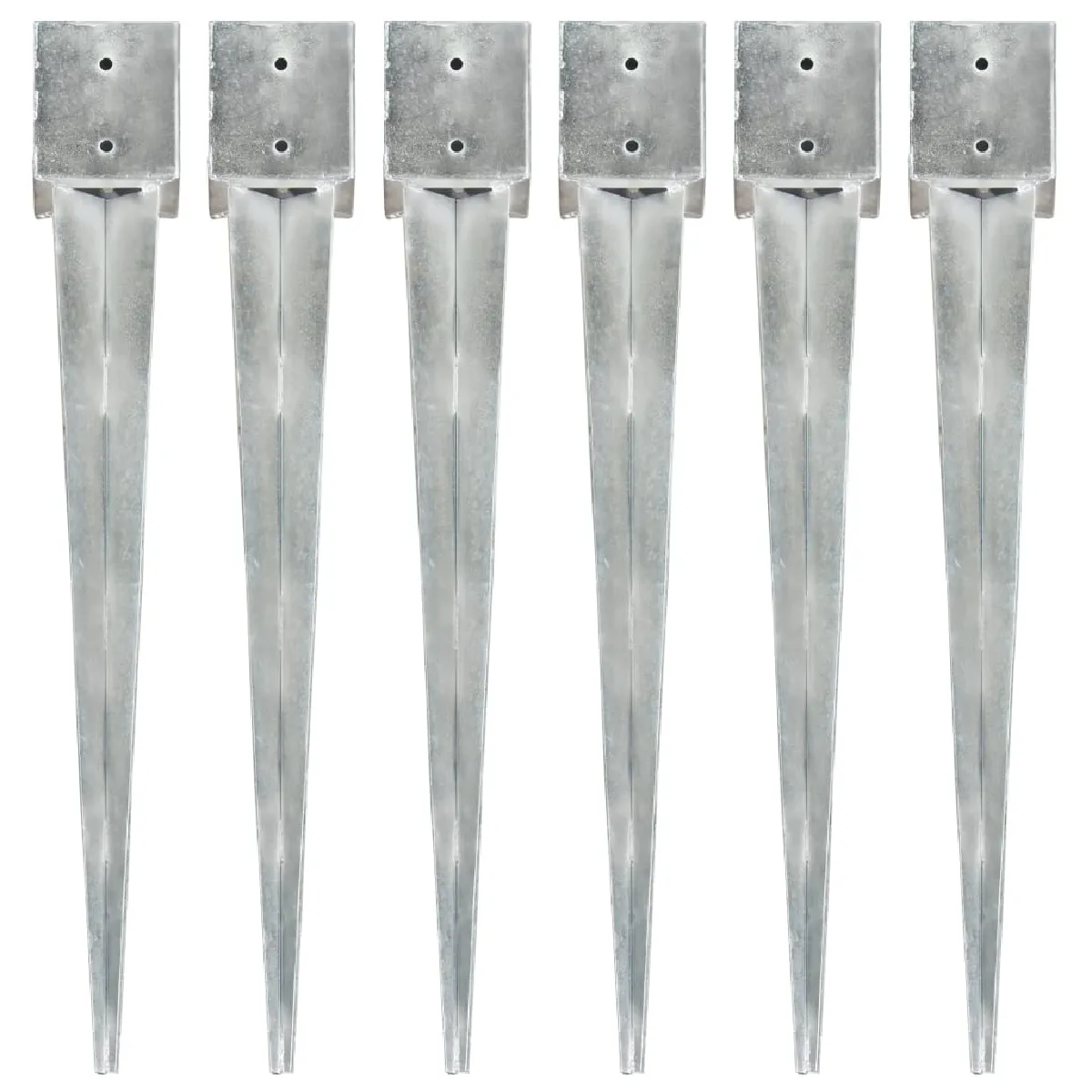 vidaXL Piquets au sol 6 pcs Acier galvanisé - vue 3
