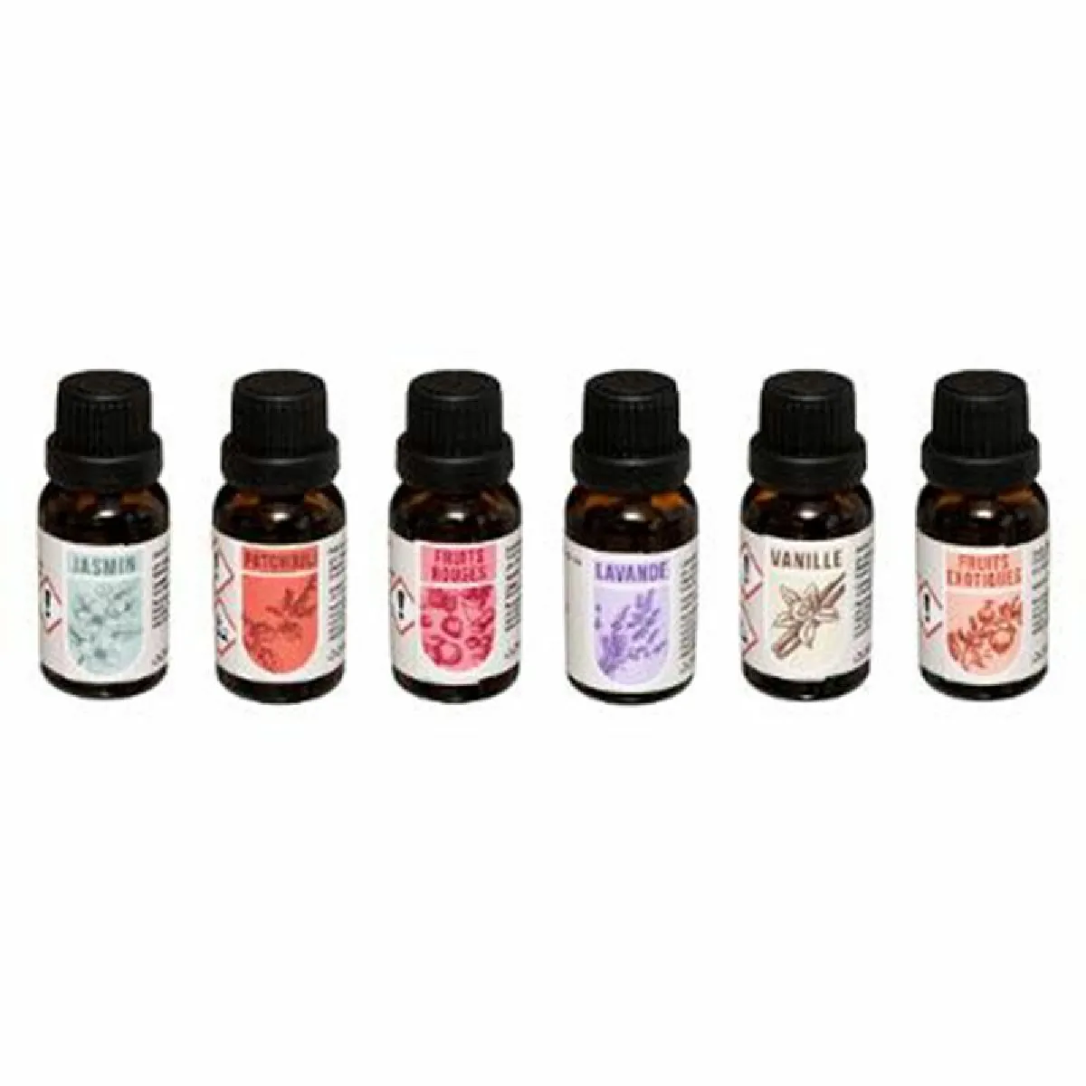 Générique Lot De 6 Huiles Parfumées Diffuse - Multicolore