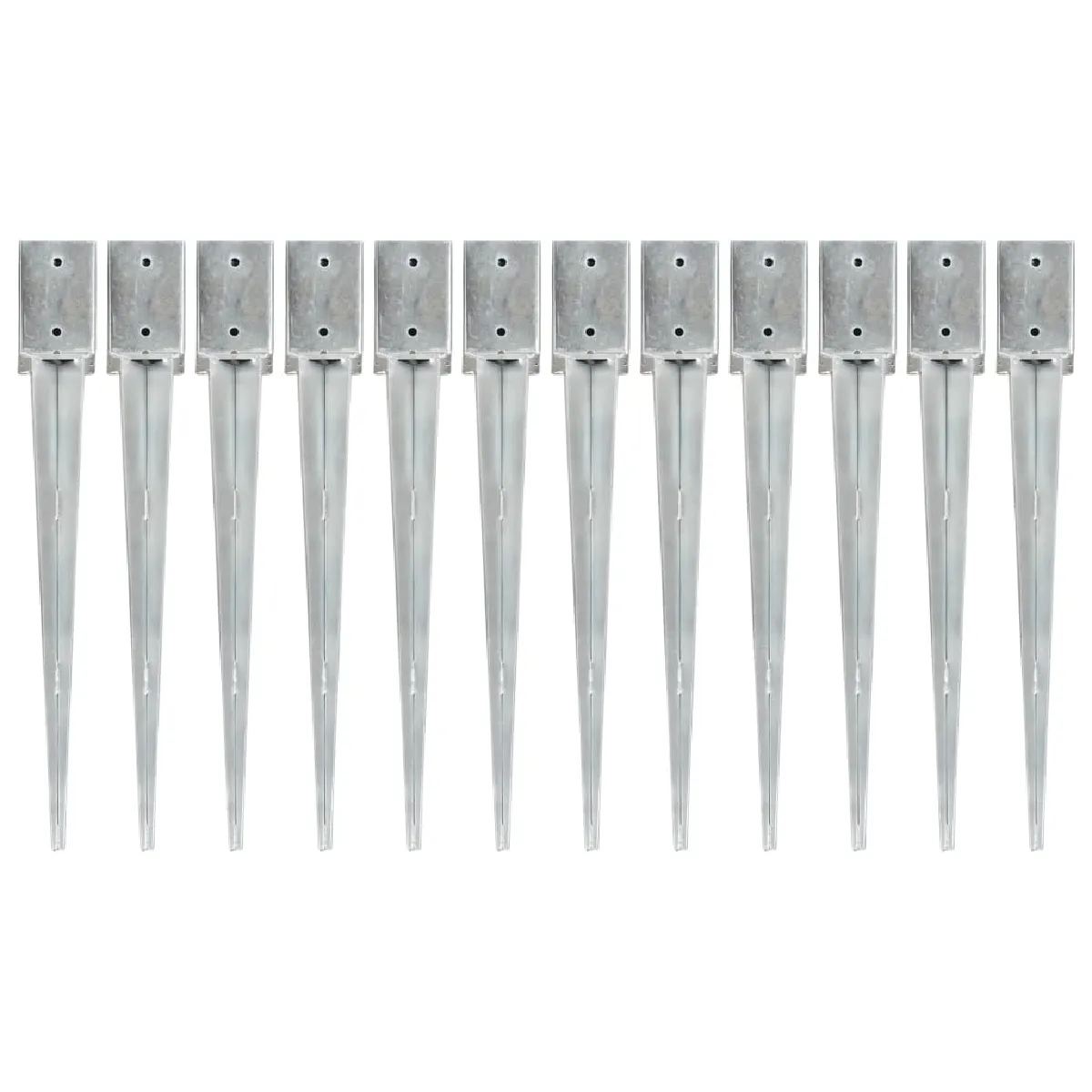 Vidaxl Piquets Argenté 9x9x75cm